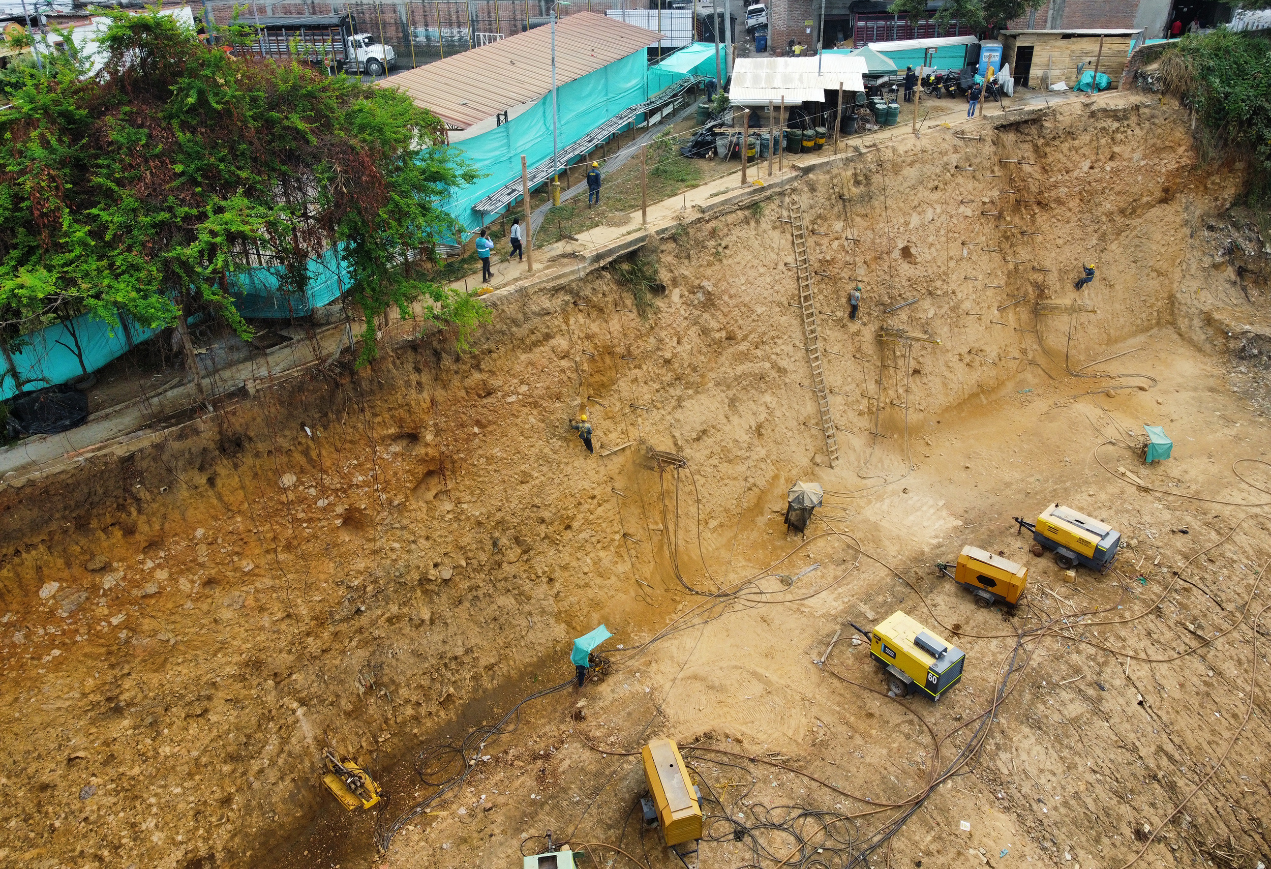 Con nueva obra de mitigación, la CDMB previene remoción en masa en el noroccidente de Bucaramanga