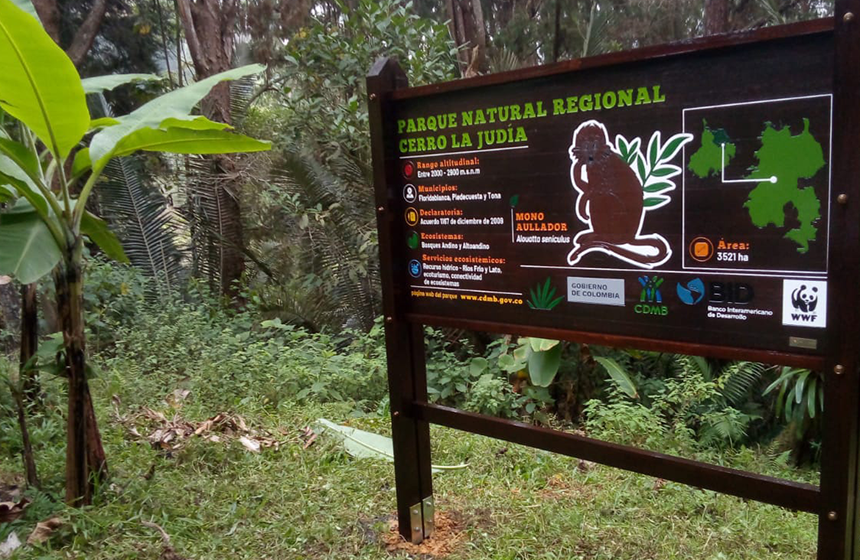 CDMB fortalece la conservación con nueva señalización en áreas protegidas